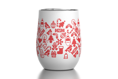 Winter Holiday 12 oz Insulated Wine Tumbler