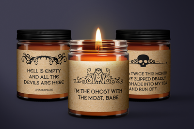 Halloween Custom Quote Candle - Amber