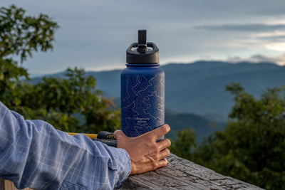 Topography Map 21 oz. Insulated Hydration Water Bottle - Well Told