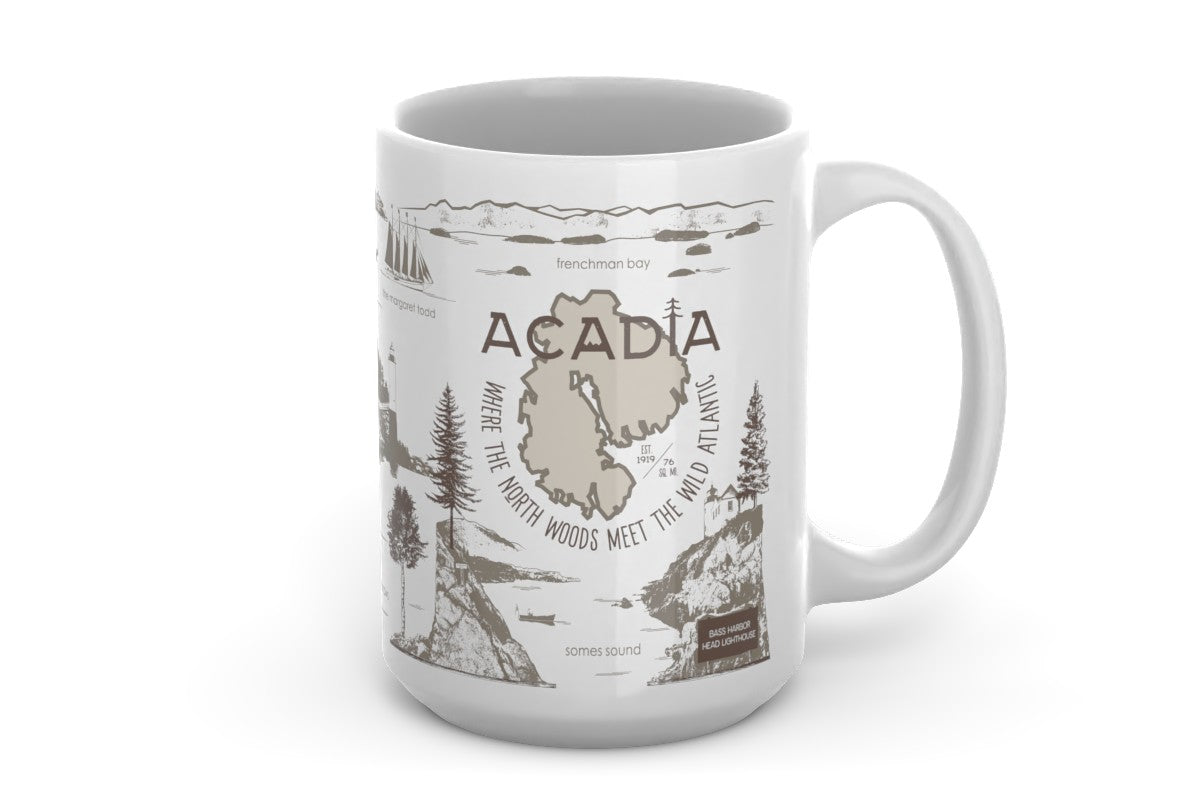 Acadia 15 oz Ceramic Mug - Acorn Brown | Well Told