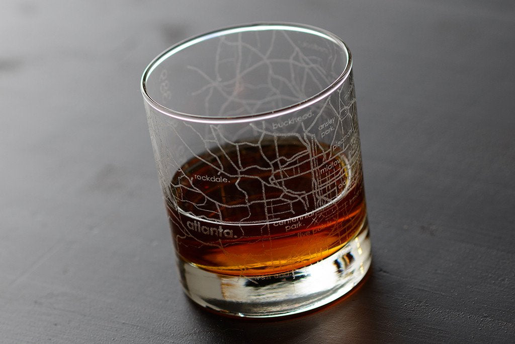 Engraved LV Louis Vuitton Rocks Glass - Personalized Whiskey