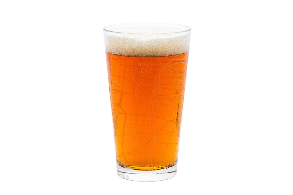 Austin 26.2 - Marathon Map Pint Glass