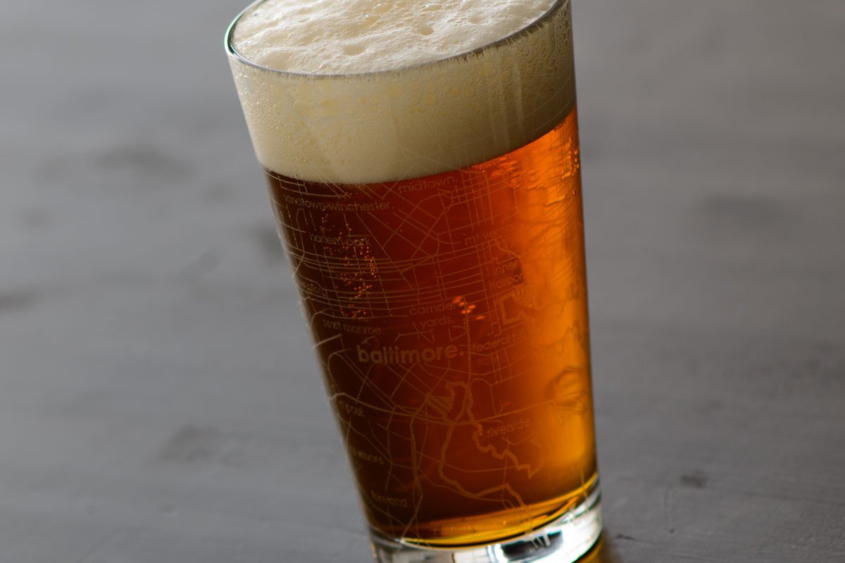 Baltimore Map Pint Glass