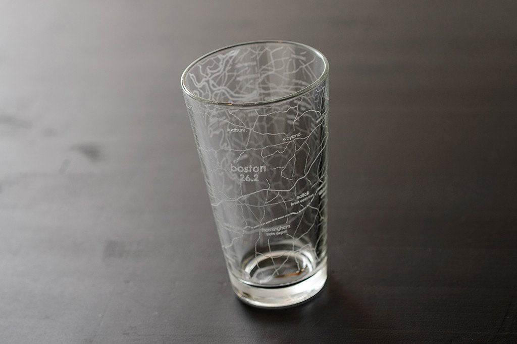 Boston 26.2 - Marathon Map Pint Glass