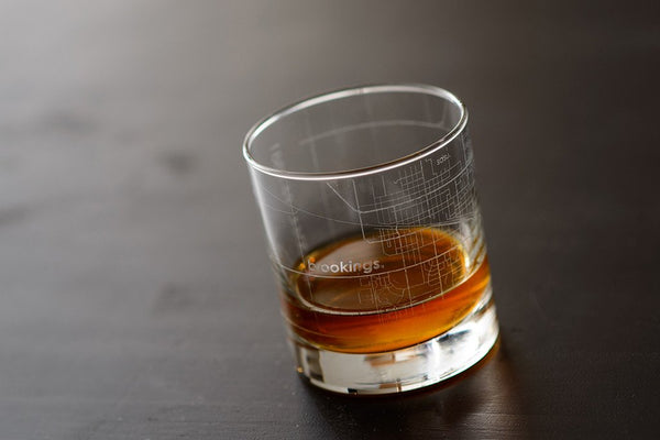 Brookings SD Map Rocks Glass