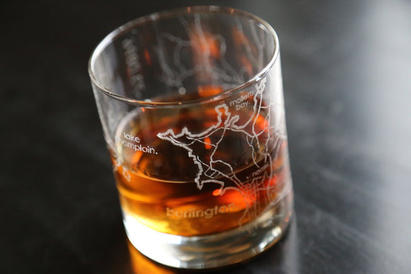 Burlington Map Rocks Glass