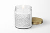 Topography Map Candle - Clear