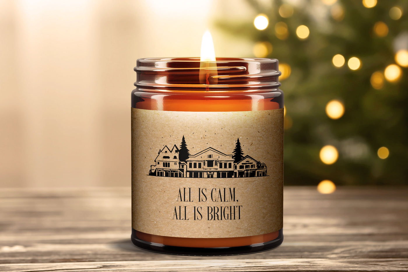 Holiday Custom Quote Candle - Amber