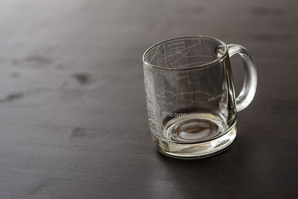 13 oz. Chicago Clear Glass Coffee Mug