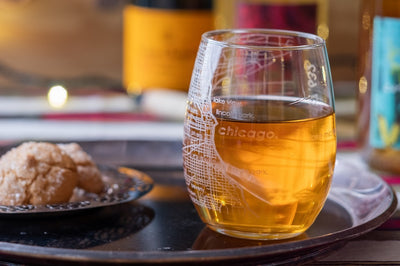 Chicago Map Stemless Wine Glass