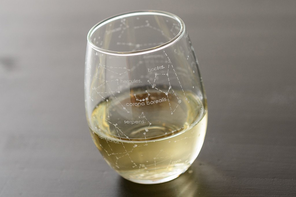 Northern Summer Sky Constellation Wine Glass