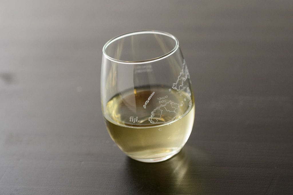 Fiji Islands Stemless Wine Glass