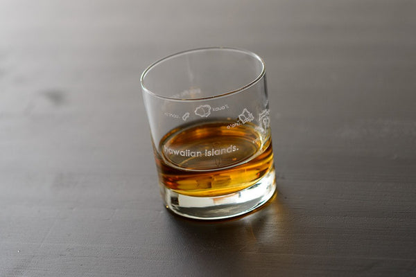 Hawaiian Islands Rocks Glass