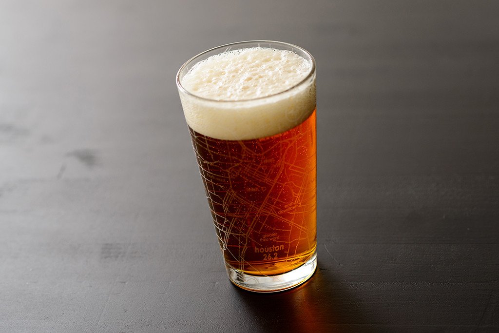 Houston 26.2 - Marathon Map Pint Glass