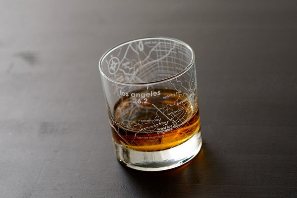Los Angeles 26.2 - Marathon Map Rocks Glass