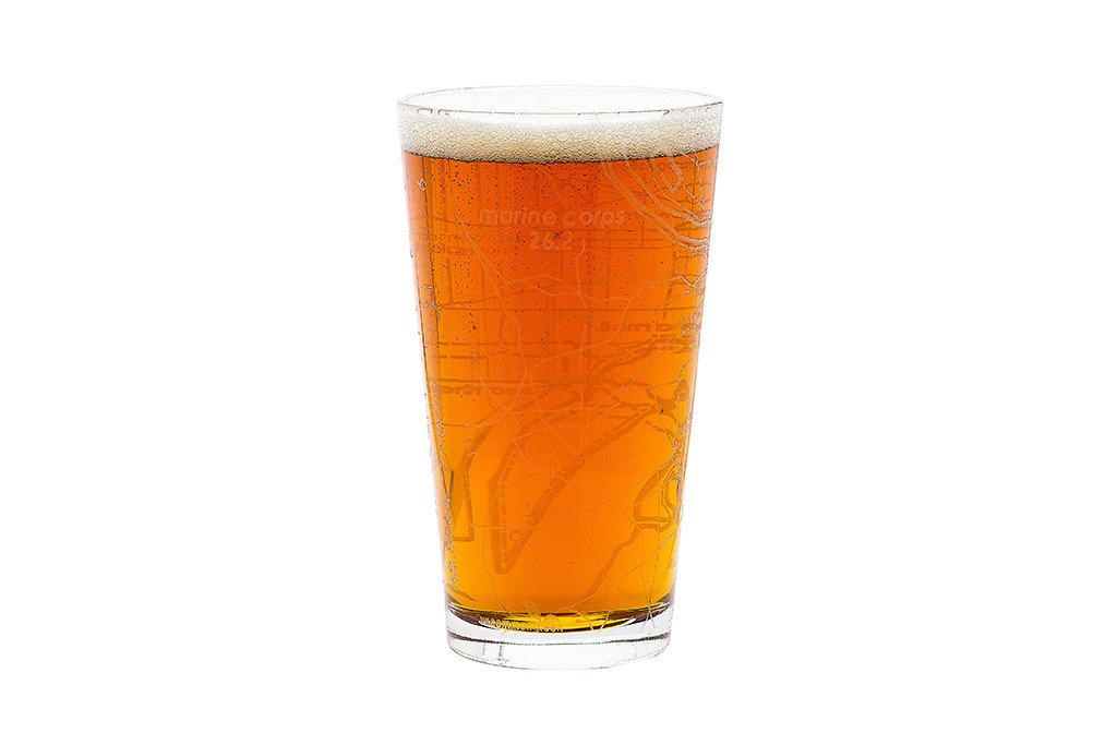 Marine Corps 26.2 - Marathon Map Pint Glass