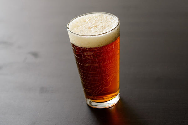 Miami 26.2 - Marathon Map Pint Glass