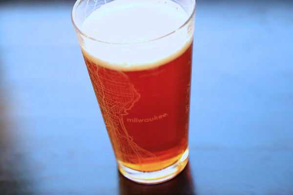 Milwaukee Map Pint Glass