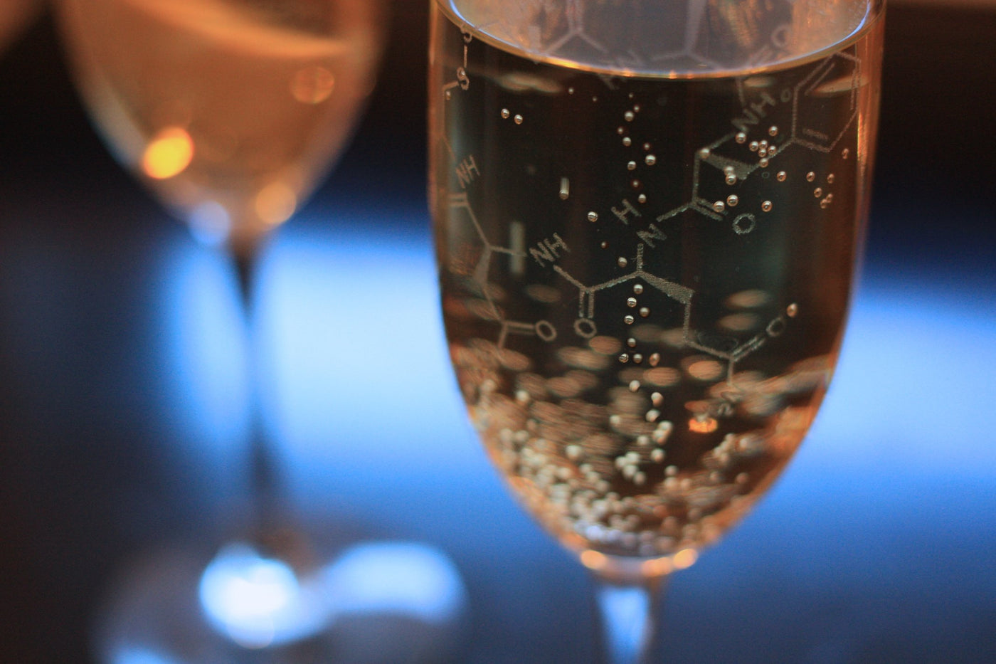 Molecular Champagne Flute Pair