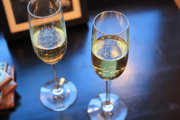 Molecular Champagne Flute Pair