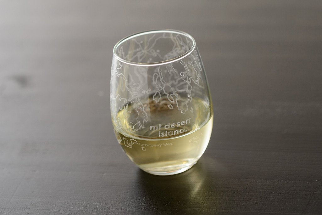 Mt. Desert Island Stemless Wine Glass