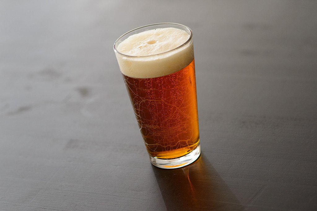 Raleigh Map Pint Glass