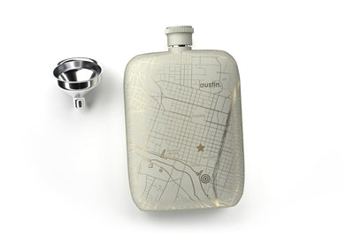 Custom flask with city map