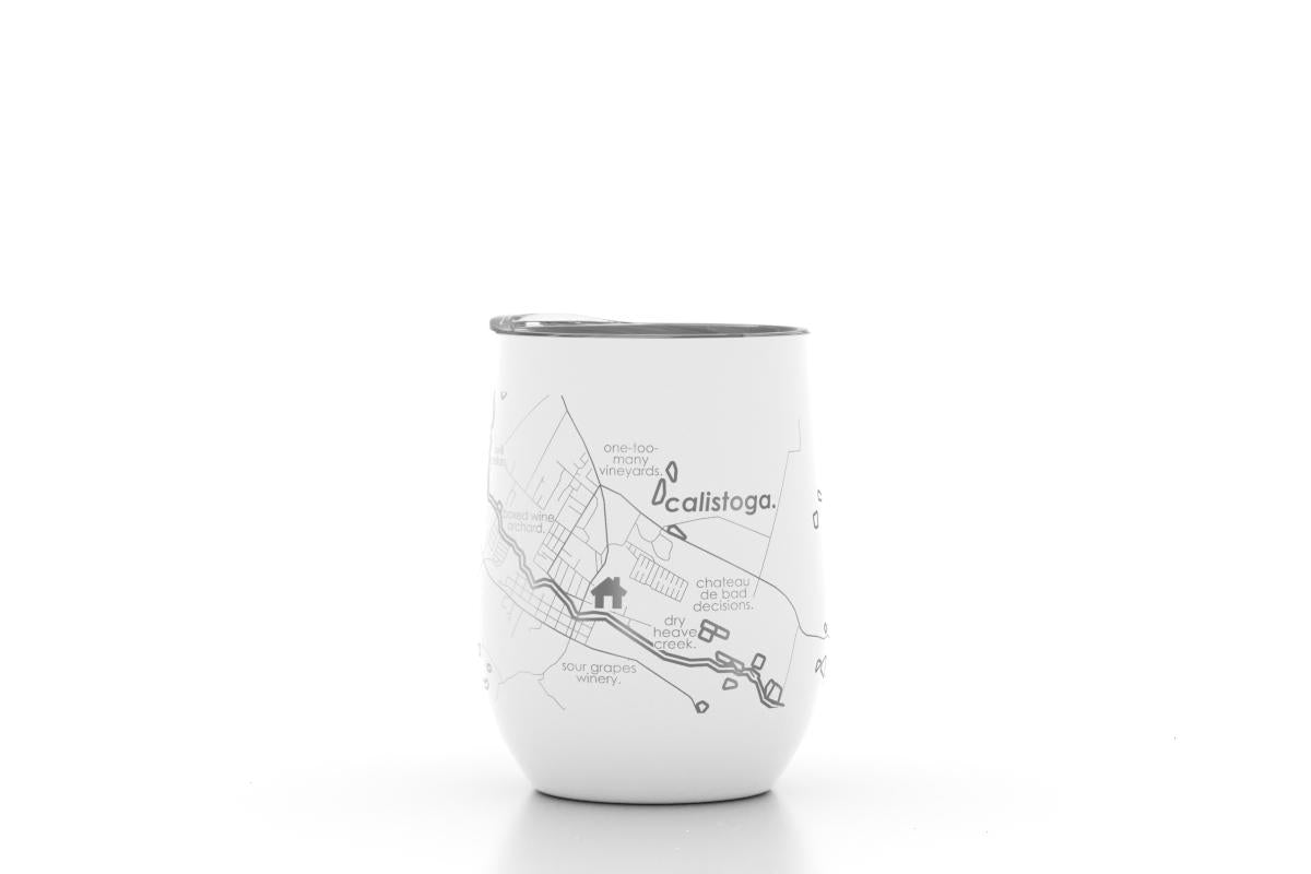 Anywhere Map 12 oz Insulated Wine Tumbler