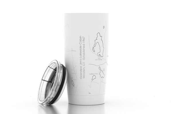 Custom beer tumbler 20 oz in white