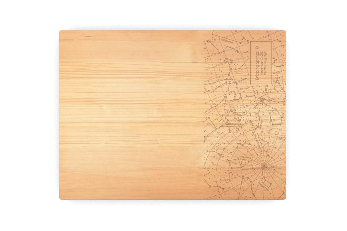 Custom Night Sky 9x12 Cutting Board