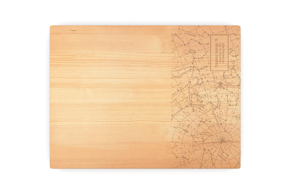 Custom Night Sky 9x12 Cutting Board