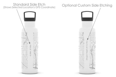 Topgraphy Map Engraved Water Bottles