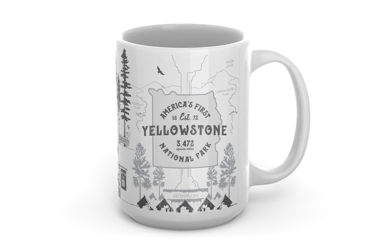 Yellowstone 15 oz Ceramic Mug - Acorn Brown