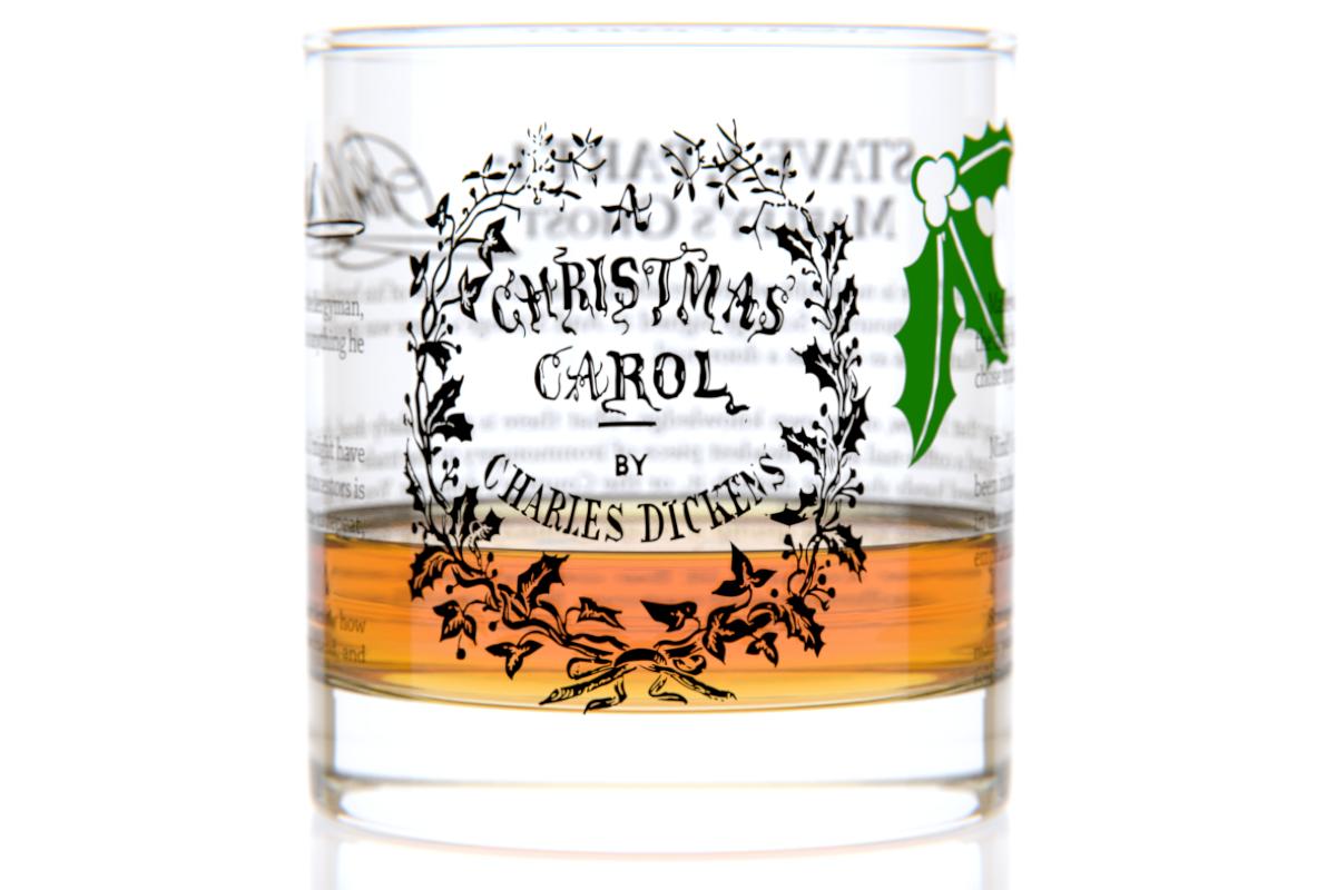 A Christmas Carol Printed Whiskey Tumbler