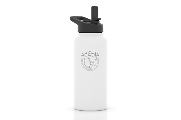 Wine & Gold Icon 32oz Water Bottle