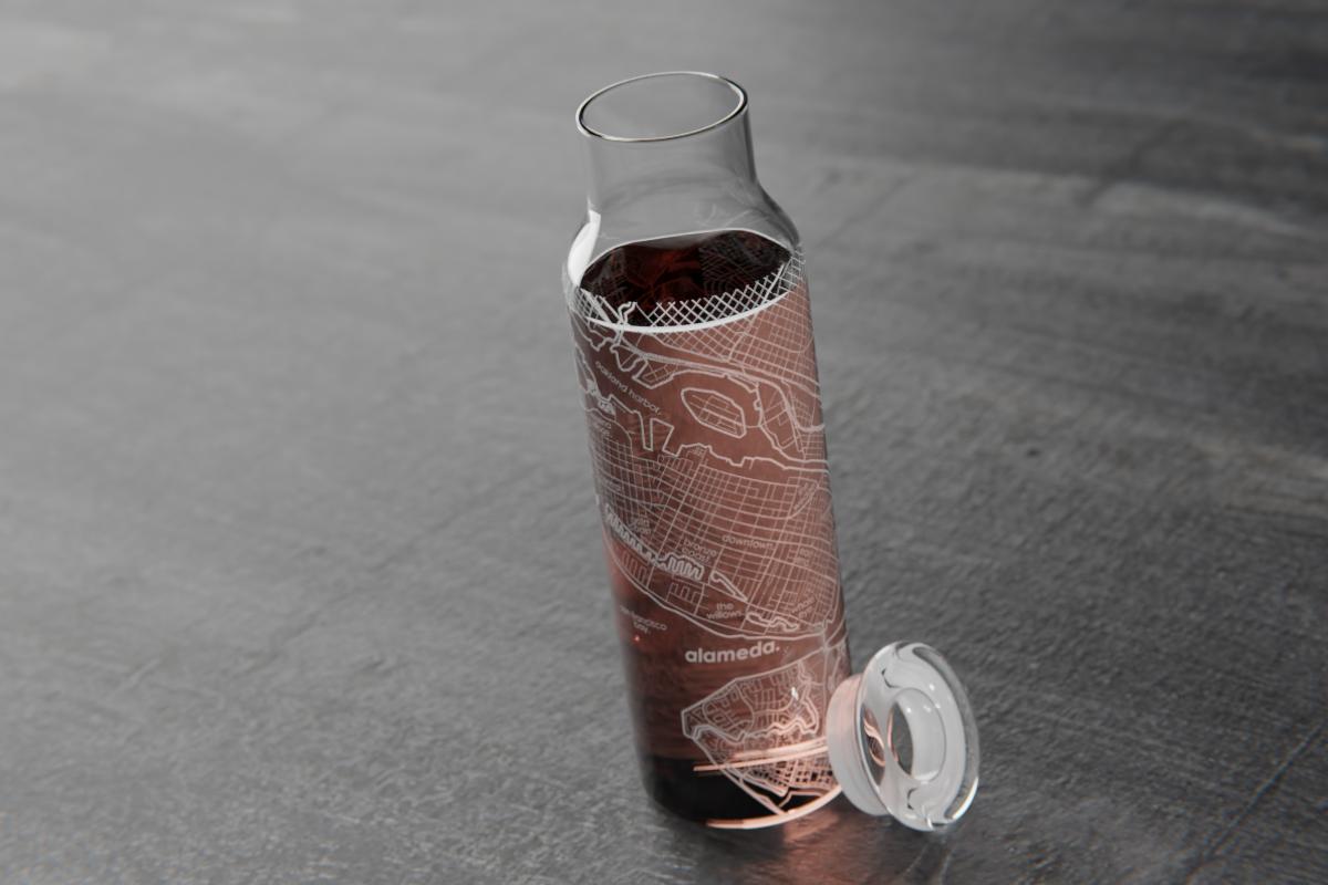 Home Town Map Carafe