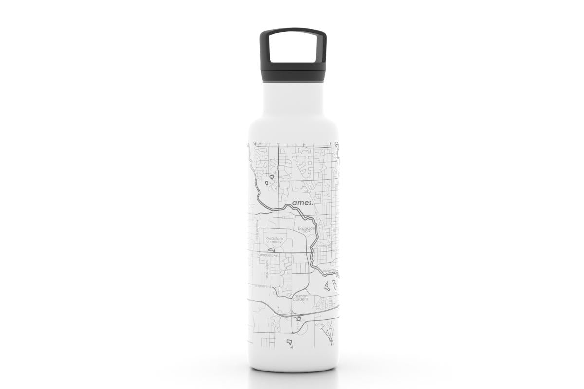 ORIGINAL WHITE pale gray solid color Water Bottle by NOW COLOR
