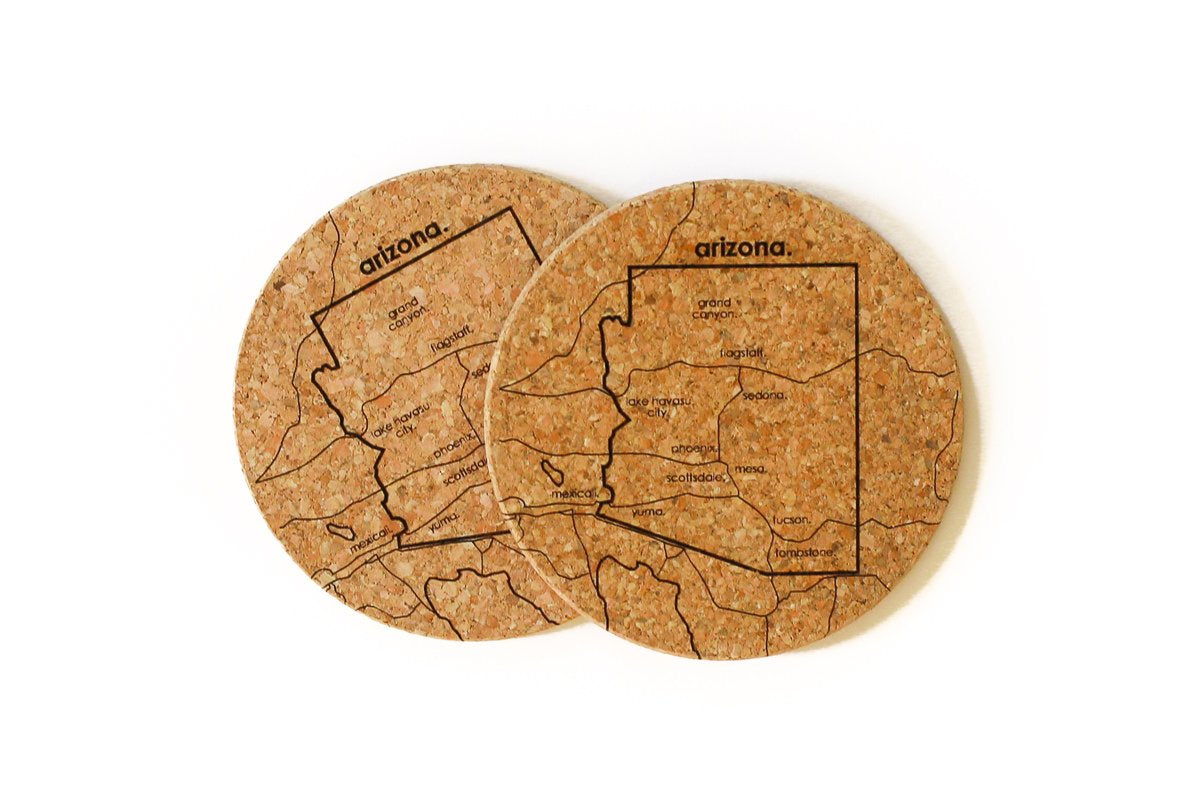 Arizona - Cork Coaster Pair
