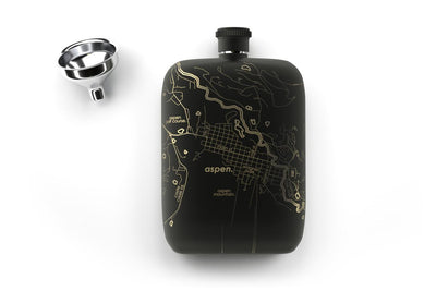 Recipient's City Map Pocket Flask