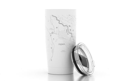 Recipient's City Map 20 oz Insulated Tumbler - White