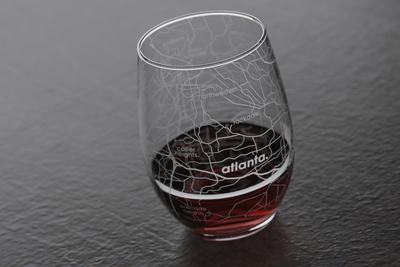 Atlanta Map Stemless Wine Glass