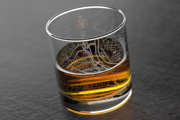 Augusta GA Map Rocks Glass