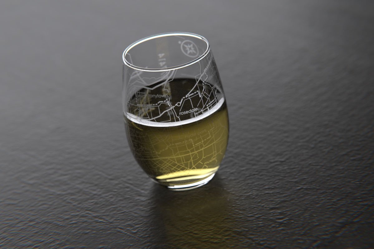 Austin 26.2 - Marathon Map Stemless Wine Glass