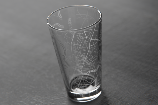 City Map Pint Glass