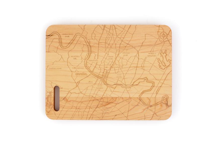 Austin Map Bar Board