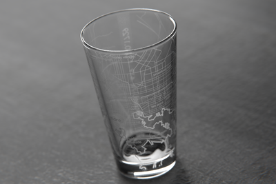 Baltimore Map Pint Glass