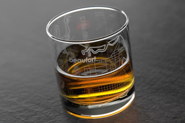 Beaufort SC Map Rocks Glass