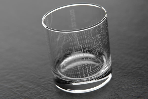 Berkeley CA Map Rocks Glass