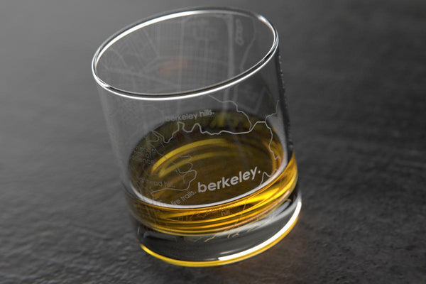 Berkeley CA Map Rocks Glass