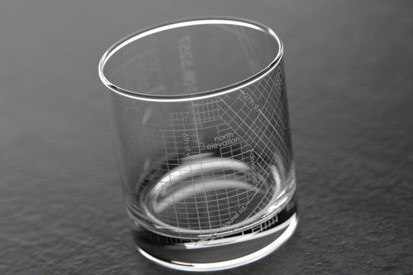 Billings MT Map Rocks Glass